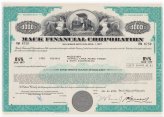 Mack Financial Corporation Bond Stock Certificate Truck Ohio