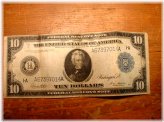 Blue Seal 1913 $10 Dollar Large Size 1A Federal Reserve Note