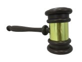 Brown Plastic Gavel Prop for Costumes and Playacting