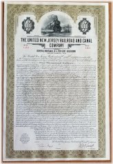 Vintage United New Jersey Railroad & Canal Bond Stock Certificates Bundle