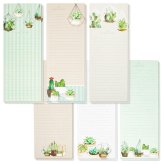 Succulent Shopping List Notepads - Set of 12 (3.5 x 9") for Refrigerator