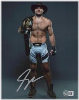 Champion's Autographed Victory Pose