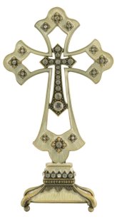 Ivory Jewel Standing Cross