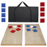 Rustic Wood Bean Bag Toss Game Set