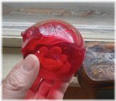 Ruby Red Hand Blown Glass Float Ball