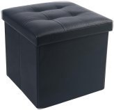 Versatile Faux Leather Storage Seat