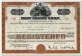 Macy Credit Corporation 1982 Registered Shares