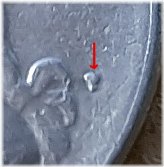 1984 P Washington Quarter Filled Mint Mark & Grease Struck Error