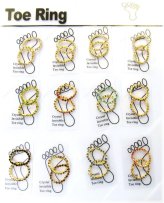 Golden Sparkle Toe Ring Set