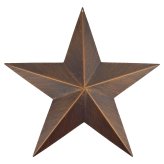 Copper Texan Star Sculpture