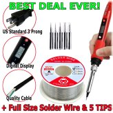 TempPro 80 - Adjustable Electric Soldering Iron for Welding and Soldering