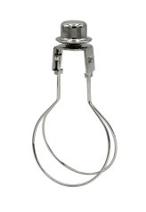 Silver Shade Adapter with Finial Clip-On