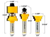 Yonico 18327 3-Piece Router Bit Set