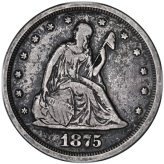 Seated Liberty Silver Twenty Cent Coin