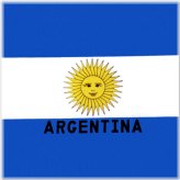 Argentinian Cotton Bandana with Flag Print - 22 inches