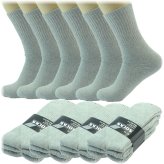 Gray Crew Cushioned Socks for Men