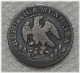 First Republic Mexican Silver Real Coin (1860/59)