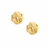 Golden Rosetta Knot Stud Earrings