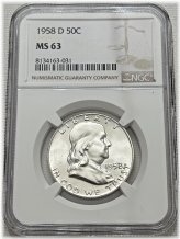 Silver Franklin Half Dollar (1958)