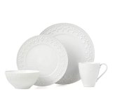 Muse Fleur Matte White Dinner Set