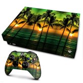 Sunset Palm Trees Ocean Skin Wrap