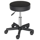 ComfortPro Salon Stool: Adjustable Rolling Seat for Manicures, Pedicures, Facials, and Massages