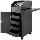 Salon Organizer Cart with Locking Wheels and 4 Storage Trays