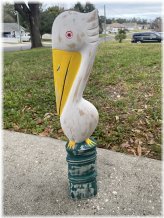 Piling Perch Pelican Sculpture