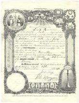 Grand Lodge of Pennsylvania Masons Certificate Collection