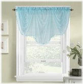 Crystal Sheer Valance with Beaded Fringe