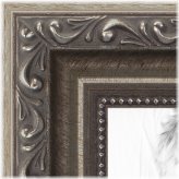 Elegant Silver Beaded Wood Frame