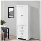 Tall Freestanding 2-Door 2-Drawer Cabinet