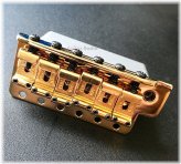 Left-Handed Gold Tremolo Bridge for Vintage Fender Stratocaster