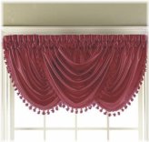 Fringe Waterfall Valance in Hyatt Colors with Rod Pocket