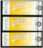 Bay Area Baseball Rivalry Ticket Trio - Barry Bonds Milestone