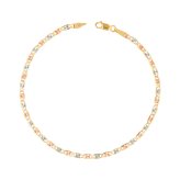 Tri-Color Gold Valentino Chain Bracelet