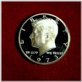 Deep Cameo Kennedy Half Dollar - 1973-S Gem Proof Clad