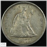 1875 S Silver Twenty Cent Piece - Cleaned