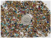 Rainbow Sparkle Mix: 600 Vintage Czech Glass Rhinestones in Tiny Sizes