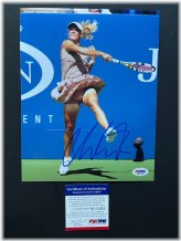 Caroline Wozniacki Signed Tennis Action Photo with PSA/DNA COA