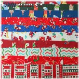 Festive Fabric Squares for Holiday Crafting and Quilting (100 Pieces)