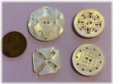 Mother of Pearl Carved Button Collection