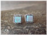 Southwestern Opal Square Post Earrings