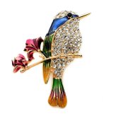 Gilded Hummingbird Brooch
