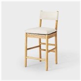 Ember Upholstered Wood Stool