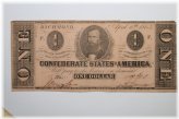 Confederate States $1 Note - April 6, 1863 (Serial #14418)