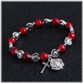 Mary's Grace Stone Bead Rosary Bracelet