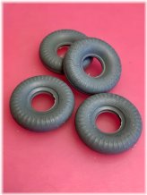 Treaded Gray Toy Tires