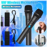 VHF Dual Handheld Wireless Microphone System with Receiver