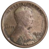 Vintage 1912-S Lincoln Wheat Cent